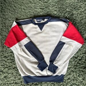 VINTAGE STARTER Red and Blue Crewneck Sweater